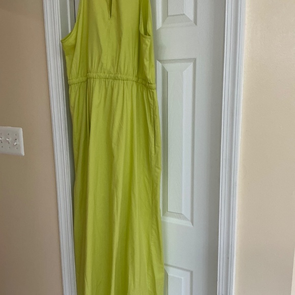 Loft Green (Chartreuse) Maxi Dress, Size Large - Picture 4 of 8
